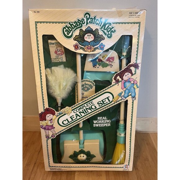 VINTAGE 1984 Original Appalachian Artworks - Cabbage Patch Kids Cleaning Set NEW - Picture 1 of 11
